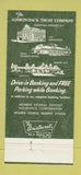 Matchbook Cover - Saratoga Springs NY Adirondack Trust Bank Malta 30 Strike