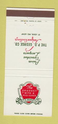 Matchbook Cover - PD George Paints St Louis MO Varnish Lacquer 30 Strike
