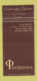 Matchbook Cover - Piloxenia Restaurant New York City Greek 30 Strike