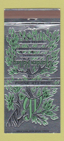 Matchbook Cover Garden Valley Restaurant Colorado Springs Best Western 30 Strike