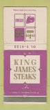 Matchbook Cover - King James Steaks Beverly Hills CA WEAR 30 Strike