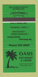 Matchbook Cover - Oasis Restaurant Tavern Etobicoke ON 30 Strike