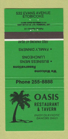Matchbook Cover - Oasis Restaurant Tavern Etobicoke ON 30 Strike