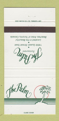 Matchbook Cover - The Palm Toronto ON 30 Strike