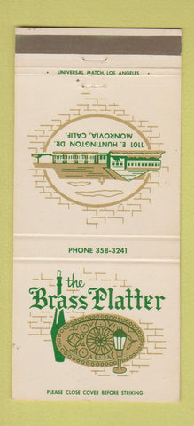 Matchbook Cover - Brass Platter Monrovia CA 30 Strike