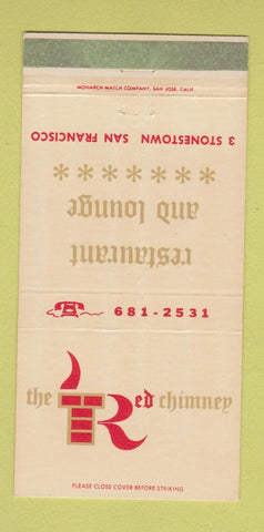 Matchbook Cover - The Red Chimney San Francisco CA 30 Strike