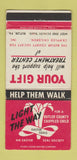 Matchbook Cover - Butler County Crippled Children East Seals Butler PA 30 Strike