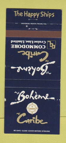 Matchbook Cover - The Boheme Caribe Commodore Cruises 30 Strike