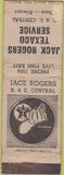 Matchbook Cover - Jack Rogers Texaco Oil Gas WORN