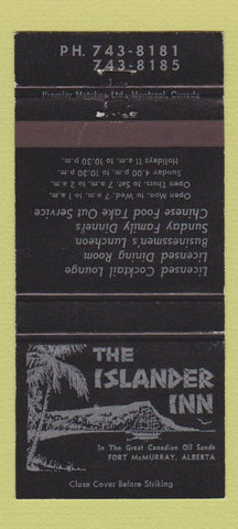 Matchbook Cover - Islander Inn Fort McMurray AB 30 Strike