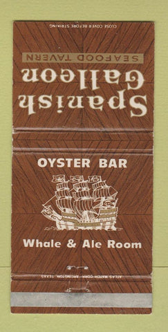 Matchbook Cover - Spanish Galleon Tavern Dallas Fort Worth TX WEAR 30 Strike