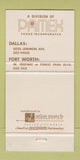 Matchbook Cover - Spanish Galleon Tavern Dallas Fort Worth TX WEAR 30 Strike