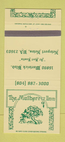 Matchbook Cover - The Mulberry Inn Newport News VA 30 Strike