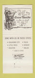 Matchbook Cover - Casa Bonita Mexican Food Denver Tulsa Dallas Houston 30 Strike