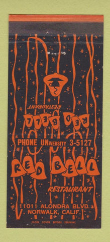 Matchbook Cover - Red Bell Restaurant Norwalk CA 30 Strike
