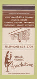 Matchbook Cover - Mark Thomas' Hearthstone Carmel CA 30 Strike