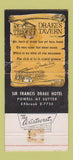 Matchbook Cover - Sir Francis Drake Hotel San Francisco CA WEAR 30 Strike