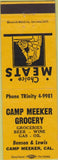 Matchbook Cover - Camp Meeker Grocery Camp Meeker CA