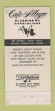 Matchbook Cover - Prince George Hotel New York City Cafe Allegro 30 Strike