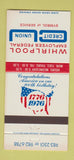 Matchbook Cover - Whirlpool Credit Union 1976 30 Strike