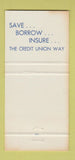 Matchbook Cover - Whirlpool Credit Union 1976 30 Strike
