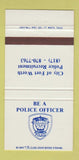 Matchbook Cover - Fort Worth TX Police Department Recruitment 30 Strike