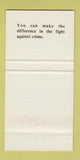Matchbook Cover - Fort Worth TX Police Department Recruitment 30 Strike