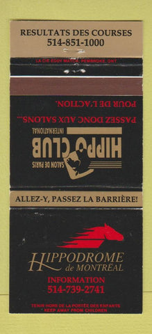 Matchbook Cover - Hippo Club Montreal QC WEAR 30 Strike