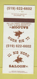 Matchbook Cover - L'L Pib Horn Saloon Cambridge ON 30 Strike
