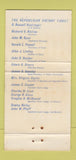 Matchbook Cover - Ryan for Lieutenant Governor WEAR IN Indiana 30 Strike