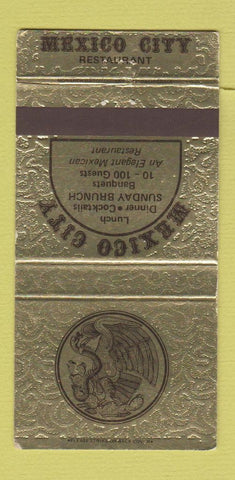 Matchbook Cover - Mexico City Mexican Long Beach Fullerton CA WEAR  30 Strike