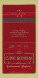 Matchbook Cover - Cafe Riviera Dallas TX 30 Strike