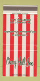 Matchbook Cover - Cherry Hill Inn Cherry Hill NJ 30 Strike