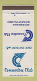 Matchbook Cover - Commodore Club Sea Isle City NJ 30 Strike