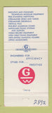 Matchbook Cover - Office Furniture Globe Wernicke Spring Lake NJ 30 Strike
