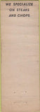 Matchbook Cover - Captiol Bar Cafe Pittsburgh PA WORN CREASES