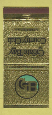 Matchbook Cover - Greate Bay Country Club Somers Point NJ 30 Strike