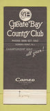 Matchbook Cover - Greate Bay Country Club Somers Point NJ 30 Strike