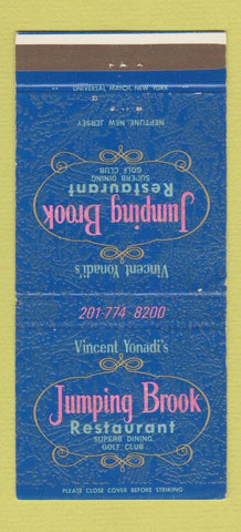 Matchbook Cover - Jumping Brook Restaurant Neptune NJ 30 Strike