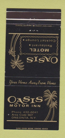 Matchbook Cover - Oasis Motel Oneonta NY 30 Strike