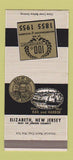 Matchbook Cover - Elizabeth NJ Union County 100th 1955 30 Strike