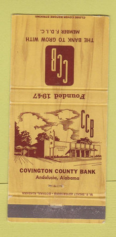 Matchbook Cover - Covington County Bank Andalusia AL 30 Strike