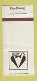 Matchbook Cover - Rudy V's Restaurant Holiday Inn Cincinnati OH 30 Strike