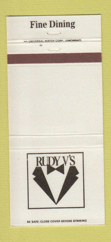 Matchbook Cover - Rudy V's Restaurant Holiday Inn Cincinnati OH 30 Strike