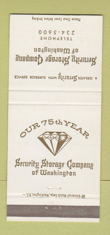 Matchbook Cover - Security Storage Washington DC Allied Trucking 30 Strike