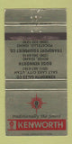 Matchbook Cover Kenworth Semi Trucks Pocatello Boise ID Salt Lake City 30 Strike