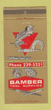 Matchbook Cover - Bamber Tool Supply North Haven CT 30 Strike