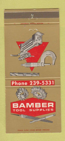 Matchbook Cover - Bamber Tool Supply North Haven CT 30 Strike