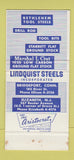 Matchbook Cover - Lindquist Steels Elizabeth NJ Bridgeport CT 30 Strike