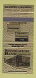 Matchbook Cover - Stockmens Bank and Trust Gillette WY 30 Strike
